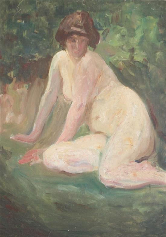 Albert de Belleroche (1864-1944) Figure studies and landscapes largest 22 x 29in.